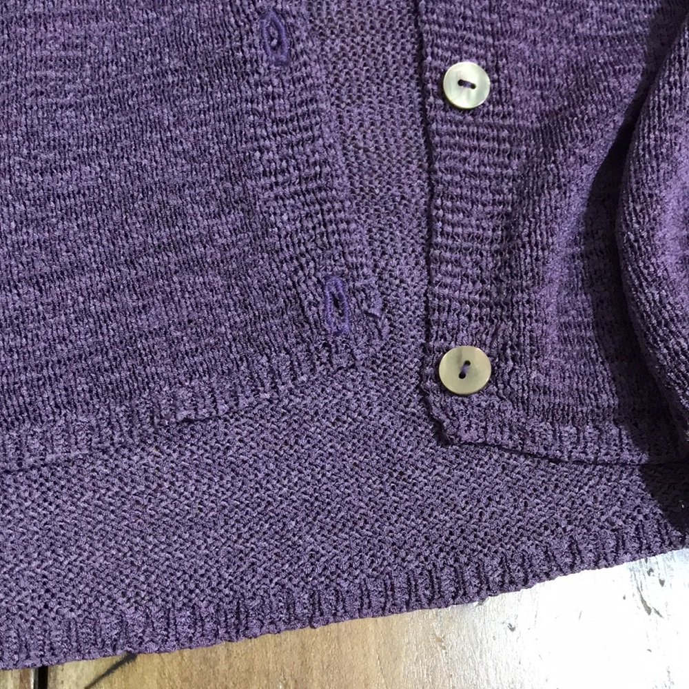NWOT Lucia Burns Purple Cardigan - Picture 4 of 5